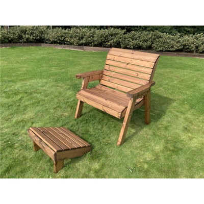 B&Q -  Traditional "big Daddy" Grand Chair With Footstool