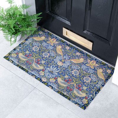 Native Natural William Morris Strawberry Thief Indoor & Outdoor Doormat70X40Cm from B&Q