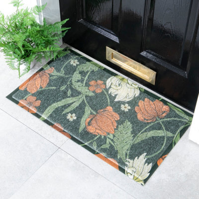 Native Natural William Morris Rose Pattern Doormat (70 X 40Cm) from B&Q