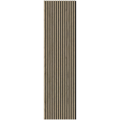 Wall Panels Uk Walnut Acoustic Slat Wall Panel ( 2 Pack ) from B&Q