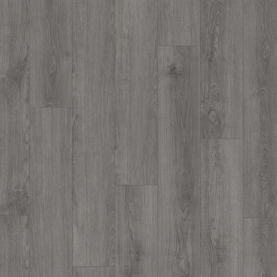 B&Q Grey Ident Oak Wood Effect Glue-Down Luxury Vinyl Tile - Plank(2Mm Lvt) For Home & Contract Commercial Use - Covers 4.75Sqm