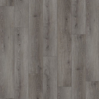 Hickory Grey Wood Effect Glue Down Luxury Vinyl Tile-Plank(2.5mm Lvt)For Domestic & Commercial Use 3.67M²Per Pack from B&Q
