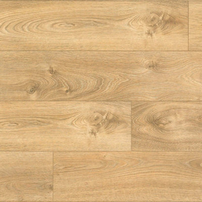 Swiss Krono La Lu Golden033 Gold Brown Wood Effect Click Laminate (8mm) For Home Commercial Contains 8 Planks Covers 2.131 Sqm from B&Q