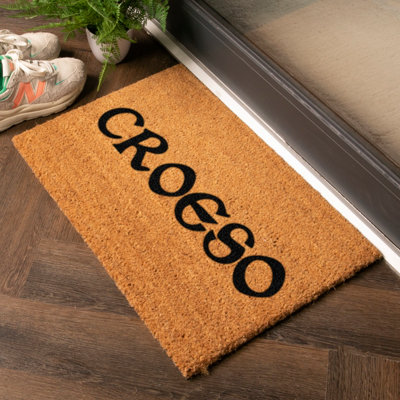 Artsy Doormats Welsh Croeso 'welcome' Doormat from B&Q