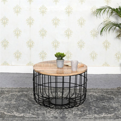 Worcester Belgravia Solid Wood & Metal Wire Coffee Table With Removable Top from B&Q