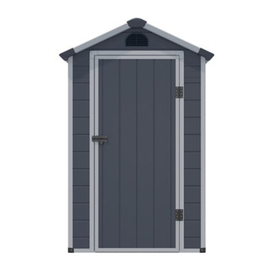 Cheshire 4 X 3 Single Door Apex Plastic Shed (Dark Grey)