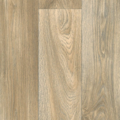  - Beige Wood Effect Vinyl Flooring For KitchenBathroom & Living Room2.0mm Thick Vinyl Sheet-4M(13'1") X 3M(9'9")-12M²