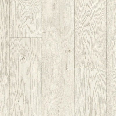 B&Q Cream Wood Effect Anti-Slip Vinyl Flooring For Livingroom, Kitchen, 2.8Mm Cushion Backed Vinyl Sheet-3M(9'9") X 3M(9'9")-9M² Size 10