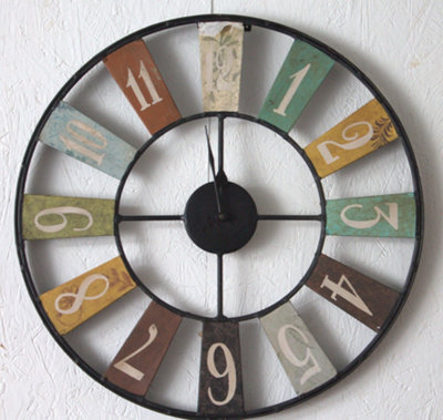 Worcester Archie Metal Clock Industrial Style from B&Q