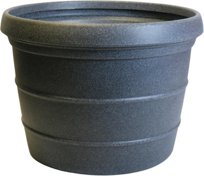 Trifibre Large Outdoor Planter 86Cm 275L Rotomoulded Heavy Duty Plastic Plant PotKensington Granite from B&Q