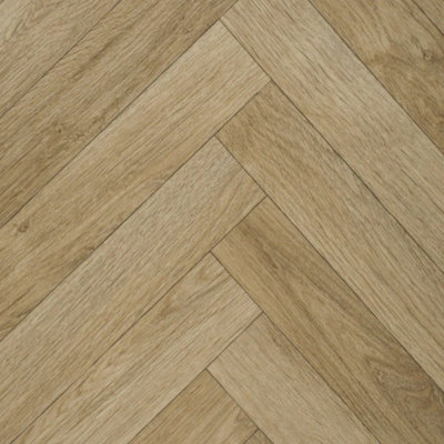 B&Q Modern Wood Effect Anti-Slip Vinyl Flooring For Home, Shops, Offices, 2.8Mm Thick Vinyl Sheet-1M(3'3") X 4M(13'1")-4M² Beige