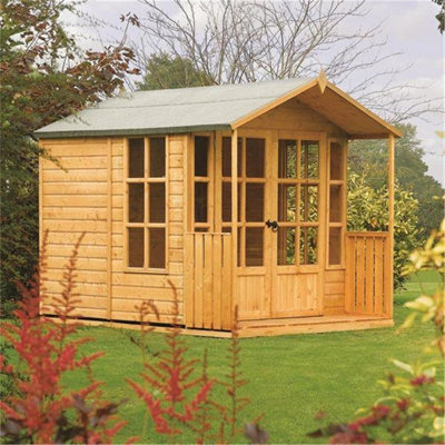 Cheshire 7'2'' X 8'8'' Apex Clarendon Summerhouse (Tongue And Groove Floor)