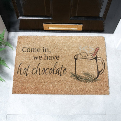 Artsy Doormats Come InWe Have Hot Chocolate Coir Doormat (60 X 40Cm) from B&Q