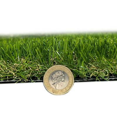 Pebble Beach 35mm Artificial GrassValue For MoneyPet-FriendlyRealistic Fake Grass-3M(9'9") X 4M(13'1")-12M² from B&Q
