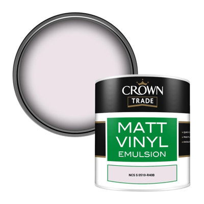 Crown Trade Vinyl Matt Walls & Ceilings Emulsion Paint Ncs S 0510-R40B (0510-R40B) 250Ml Tester from B&Q