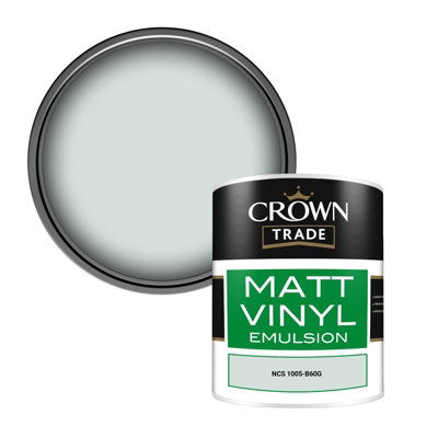 Crown Trade Vinyl Matt Walls & Ceilings Emulsion Paint Ncs 1005-B60G (1005-B60G) 1L from B&Q