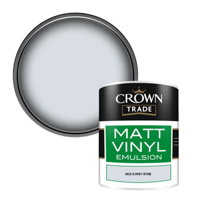 Crown Trade Vinyl Matt Walls & Ceilings Emulsion Paint Ncs S 0907-R70B (0907-R70B) 1L from B&Q