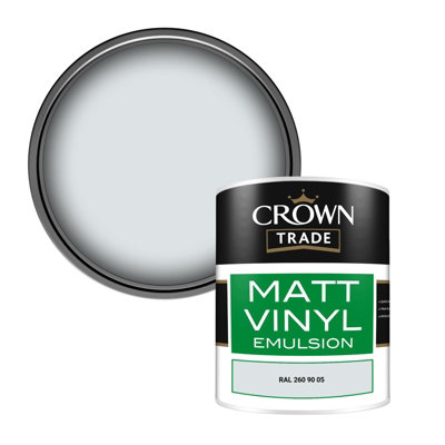Crown Trade Vinyl Matt Walls & Ceilings Emulsion Paint Ral 260 90 05 (260 90 05) 1L from B&Q