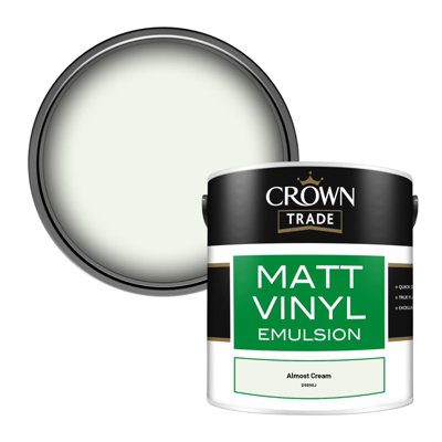 B&Q -  Vinyl Matt Walls & Ceilings Emulsion Paint Almost Cream (D9890J) 2.5L