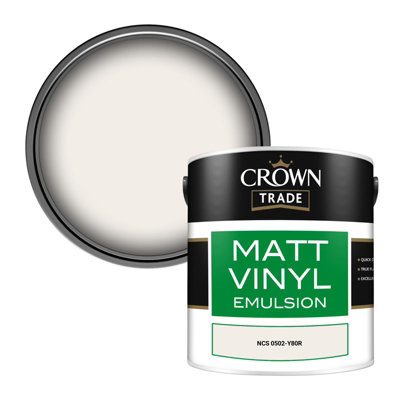 Crown Trade Vinyl Matt Walls & Ceilings Emulsion Paint Ncs 0502-Y80R (0502-Y80R) 2.5L from B&Q