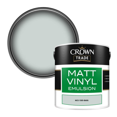 Crown Trade Vinyl Matt Walls & Ceilings Emulsion Paint Ncs 1505-B60G (1505-B60G) 2.5L from B&Q