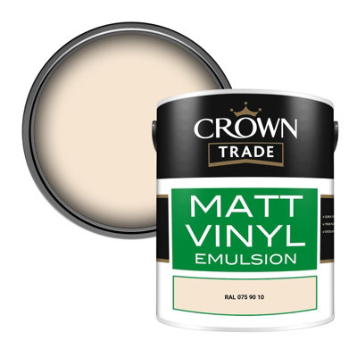 Crown Trade Vinyl Matt Walls & Ceilings Emulsion Paint Ral 075 90 10 (075 90 10) 5L from B&Q