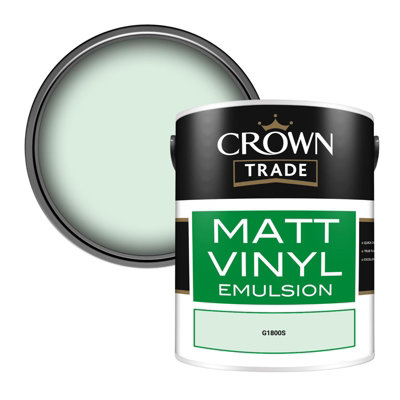 Crown Trade Vinyl Matt Walls & Ceilings Emulsion Paint (G1800S) 5L from B&Q