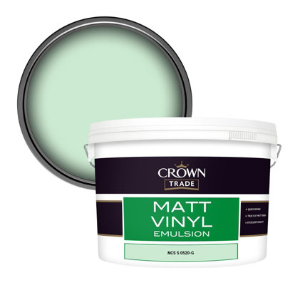 Crown Trade Vinyl Matt Walls & Ceilings Emulsion Paint Ncs S 0520-G (0520-G) 10L from B&Q
