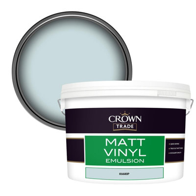Crown Trade Vinyl Matt Walls & Ceilings Emulsion Paint (K6680P) 10L