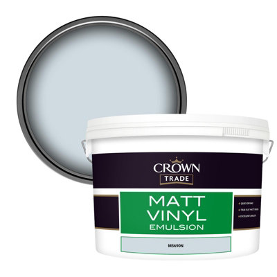 Crown Trade Vinyl Matt Walls & Ceilings Emulsion Paint (M5690N) 10L from B&Q