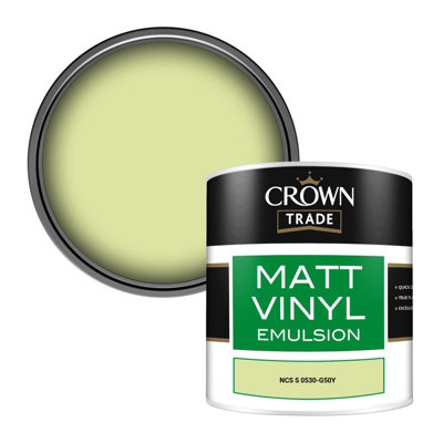 Crown Trade Vinyl Matt Walls & Ceilings Emulsion Paint Ncs S 0530-G50Y (0530-G50Y) 250Ml Tester from B&Q