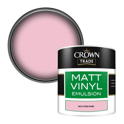 Crown Trade Vinyl Matt Walls & Ceilings Emulsion Paint Ncs S 0530-R20B (0530-R20B) 250Ml Tester from B&Q