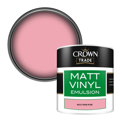 Crown Trade Vinyl Matt Walls & Ceilings Emulsion Paint Ncs S 0540-R10B (0540-R10B) 250Ml Tester from B&Q