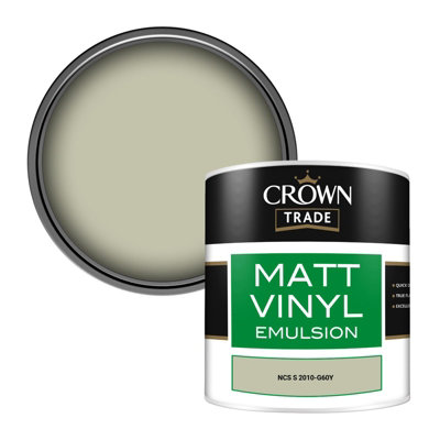 Crown Trade Vinyl Matt Walls & Ceilings Emulsion Paint Ncs S 2010-G60Y (2010-G60Y) 250Ml Tester from B&Q