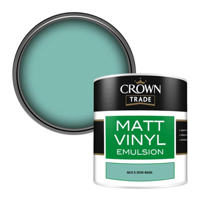 Crown Trade Vinyl Matt Walls & Ceilings Emulsion Paint Ncs S 2030-B60G (2030-B60G) 250Ml Tester from B&Q