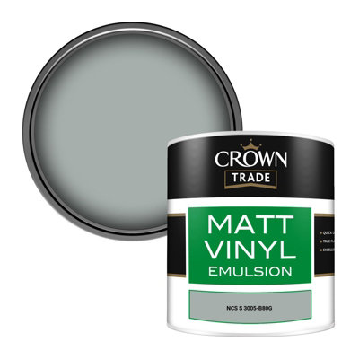Crown Trade Vinyl Matt Walls & Ceilings Emulsion Paint Ncs S 3005-B80G (3005-B80G) 250Ml Tester from B&Q