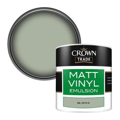 Crown Trade Vinyl Matt Walls & Ceilings Emulsion Paint Ral 130 70 10 (130 70 10) 250Ml Tester from B&Q