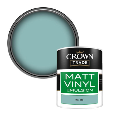 Crown Trade Vinyl Matt Walls & Ceilings Emulsion Paint Bs 7-083 (7-083) 1L from B&Q