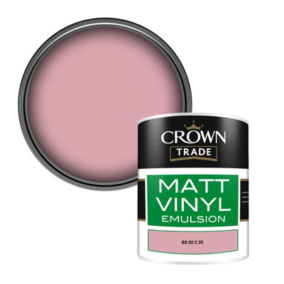 Crown Trade Vinyl Matt Walls & Ceilings Emulsion Paint Bs 02 C 35 (02C35) 1L from B&Q