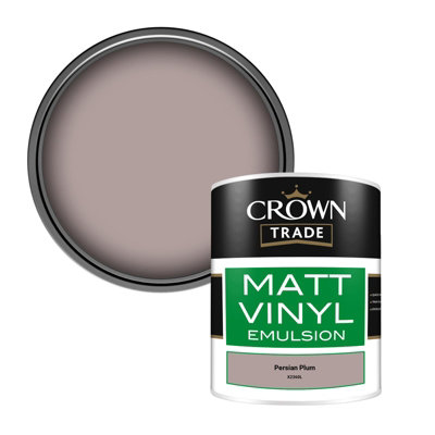 Crown Trade Vinyl Matt Walls & Ceilings Emulsion Paint Persian Plum (X2360L) 1L from B&Q