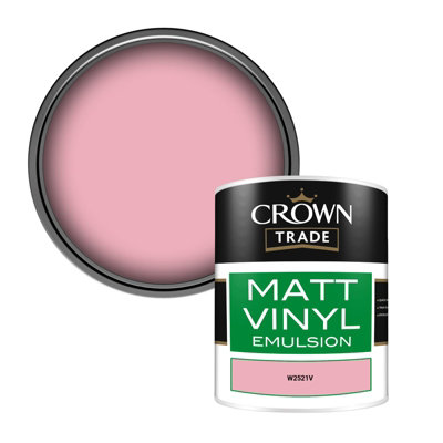 Crown Trade Vinyl Matt Walls & Ceilings Emulsion Paint (W2521V) 1L from B&Q