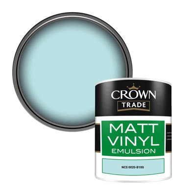 Crown Trade Vinyl Matt Walls & Ceilings Emulsion Paint Ncs 0020-B10G (0020-B10G) 1L from B&Q