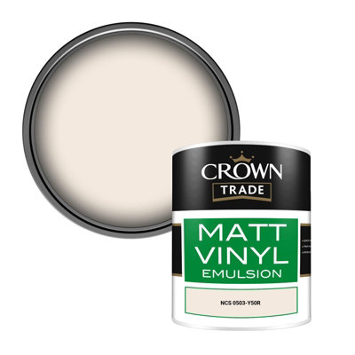 Crown Trade Vinyl Matt Walls & Ceilings Emulsion Paint Ncs 0503-Y50R (0503-Y50R) 1L from B&Q