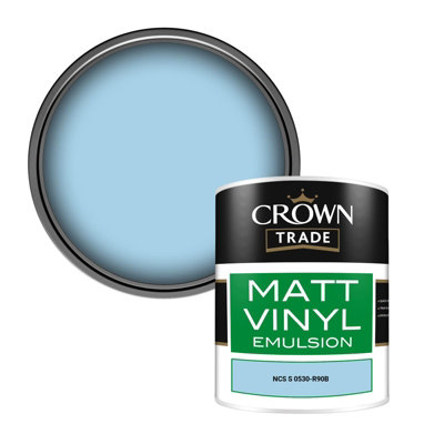 Crown Trade Vinyl Matt Walls & Ceilings Emulsion Paint Ncs S 0530-R90B (0530-R90B) 1L from B&Q