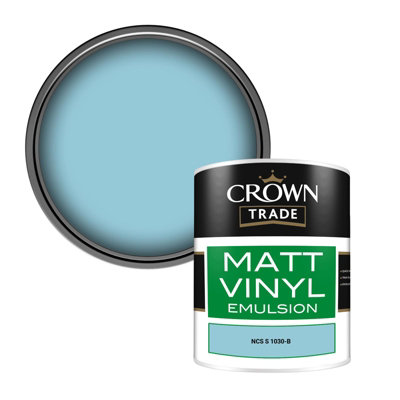 Crown Trade Vinyl Matt Walls & Ceilings Emulsion Paint Ncs S 1030-B (1030-B) 1L from B&Q