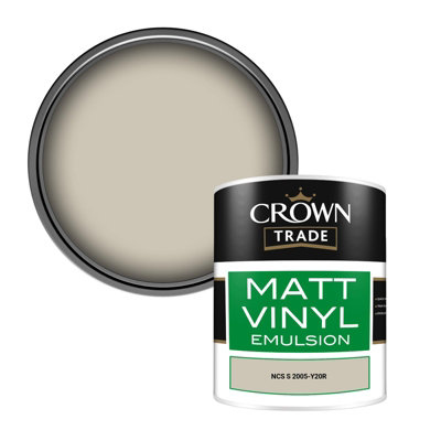 Crown Trade Vinyl Matt Walls & Ceilings Emulsion Paint Ncs S 2005-Y20R (2005-Y20R) 1L from B&Q