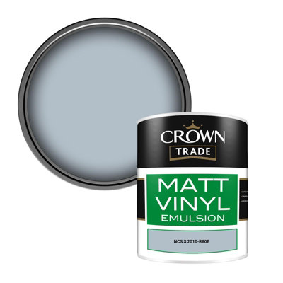 Crown Trade Vinyl Matt Walls & Ceilings Emulsion Paint Ncs S 2010-R80B (2010-R80B) 1L from B&Q