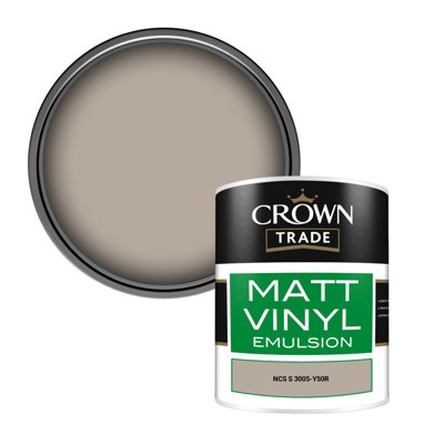 Crown Trade Vinyl Matt Walls & Ceilings Emulsion Paint Ncs S 3005-Y50R (3005-Y50R) 1L from B&Q