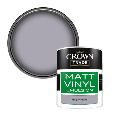 Crown Trade Vinyl Matt Walls & Ceilings Emulsion Paint Ncs S 3010-R50B (3010-R50B) 1L from B&Q