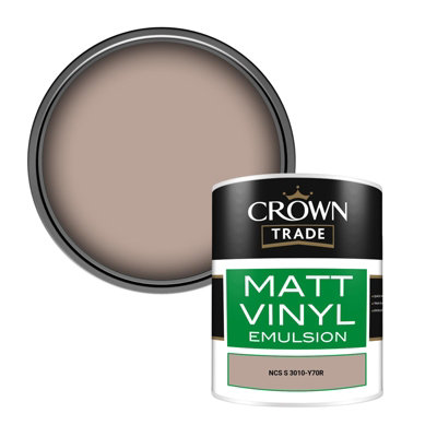 Crown Trade Vinyl Matt Walls & Ceilings Emulsion Paint Ncs S 3010-Y70R (3010-Y70R) 1L from B&Q